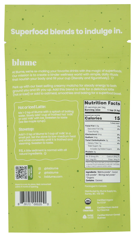 Blume Latte Coconut Matcha