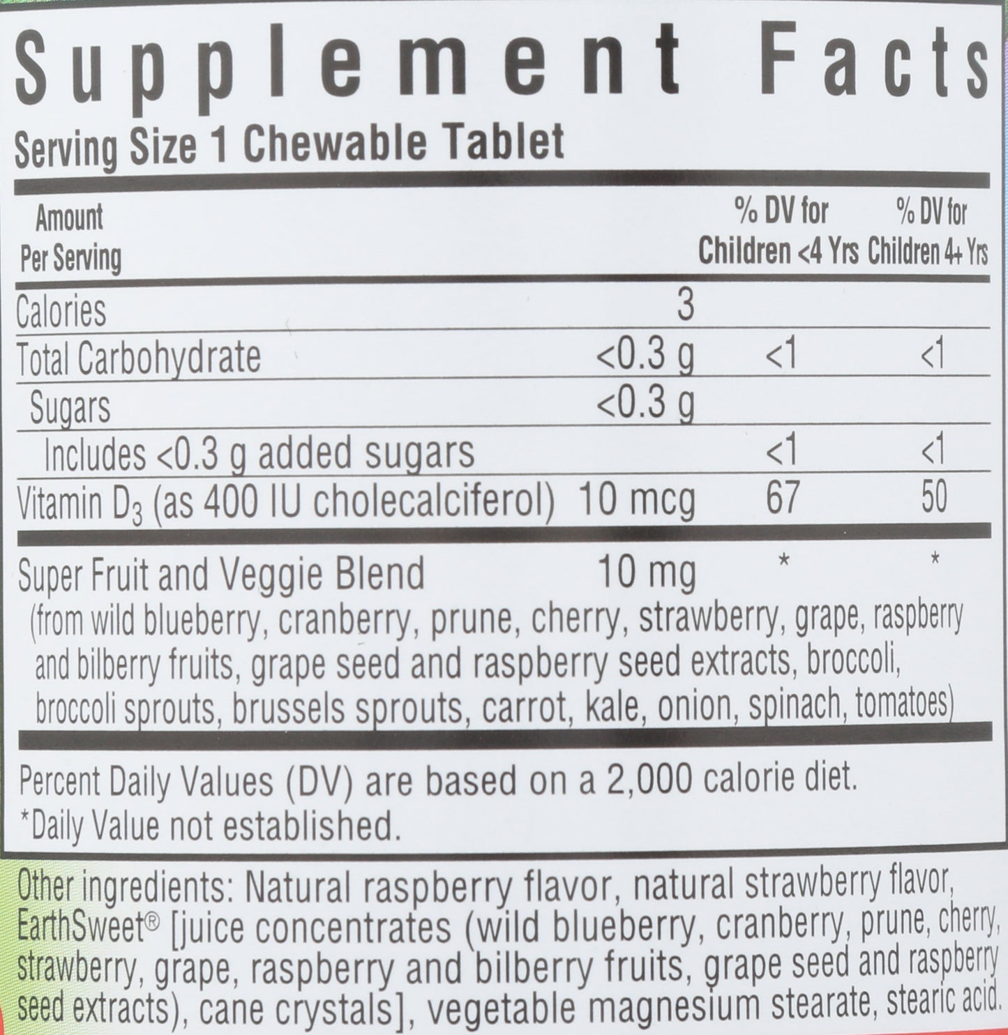 BLU Rainforest Animalz D3 90ct