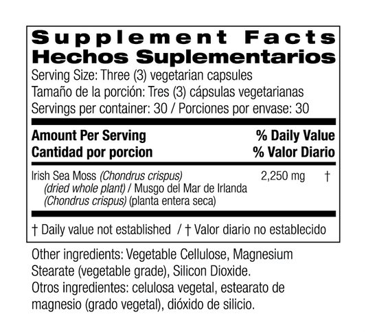 Bio Nutrition Irish Sea Moss 90 Vegetarian Capsules