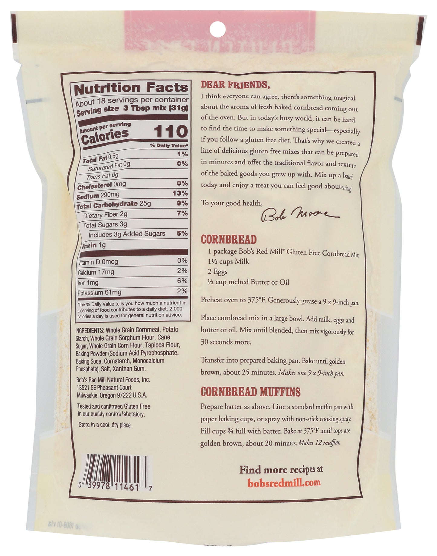 Bobs Red Mill Cornbread Mix