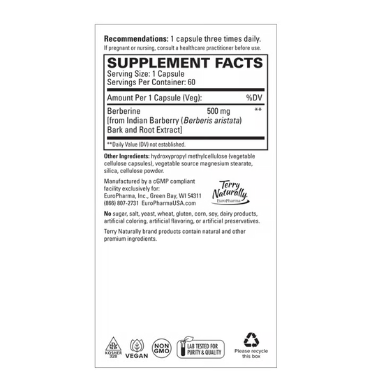 Terry Naturally Berberine 500mg 60ct