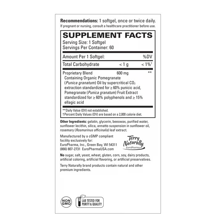 Terry Naturally Pomegranate Seed Oil 60ct