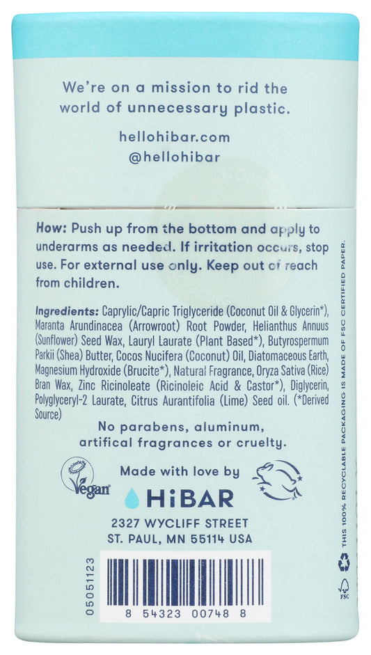 HiBAR Deodorant Sea Moss Aloe