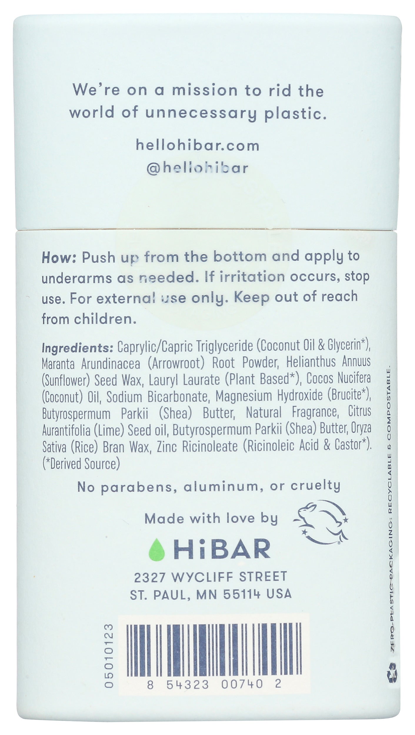 HiBAR Deodorant Fresh Cucumber