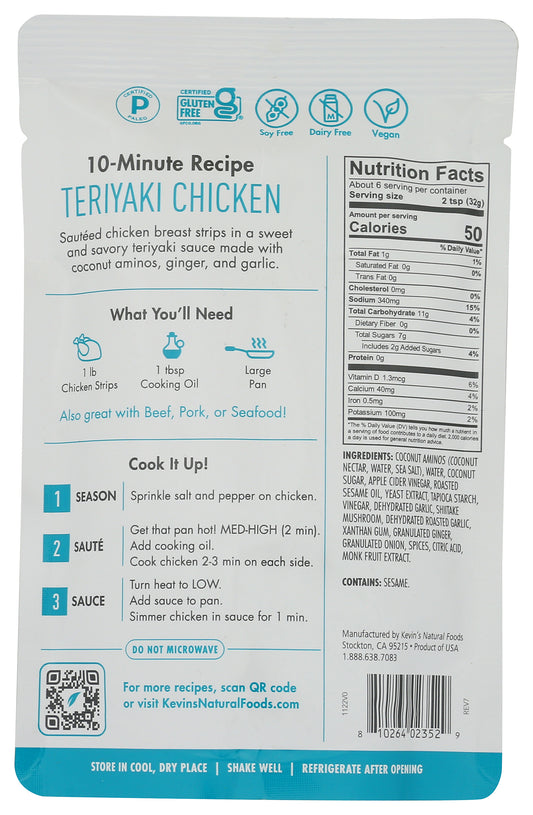 KEVINS TERIYAKI SAUCE
