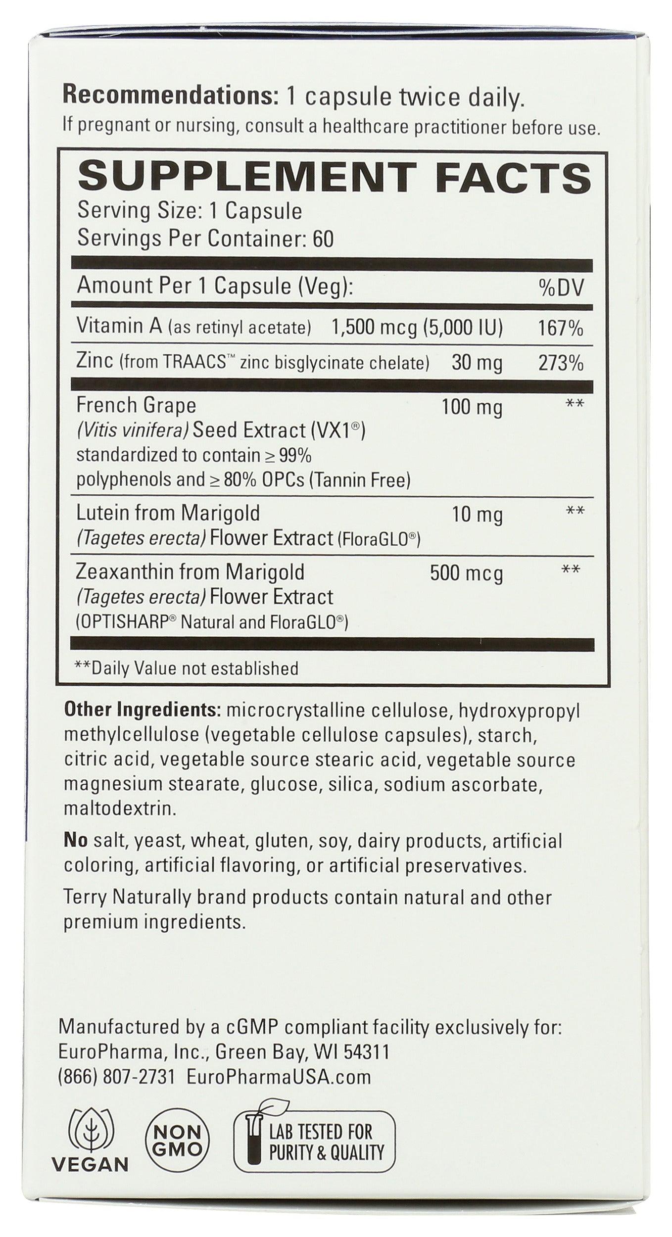 Terry Naturally Healthy Night Vision 60 Capsules