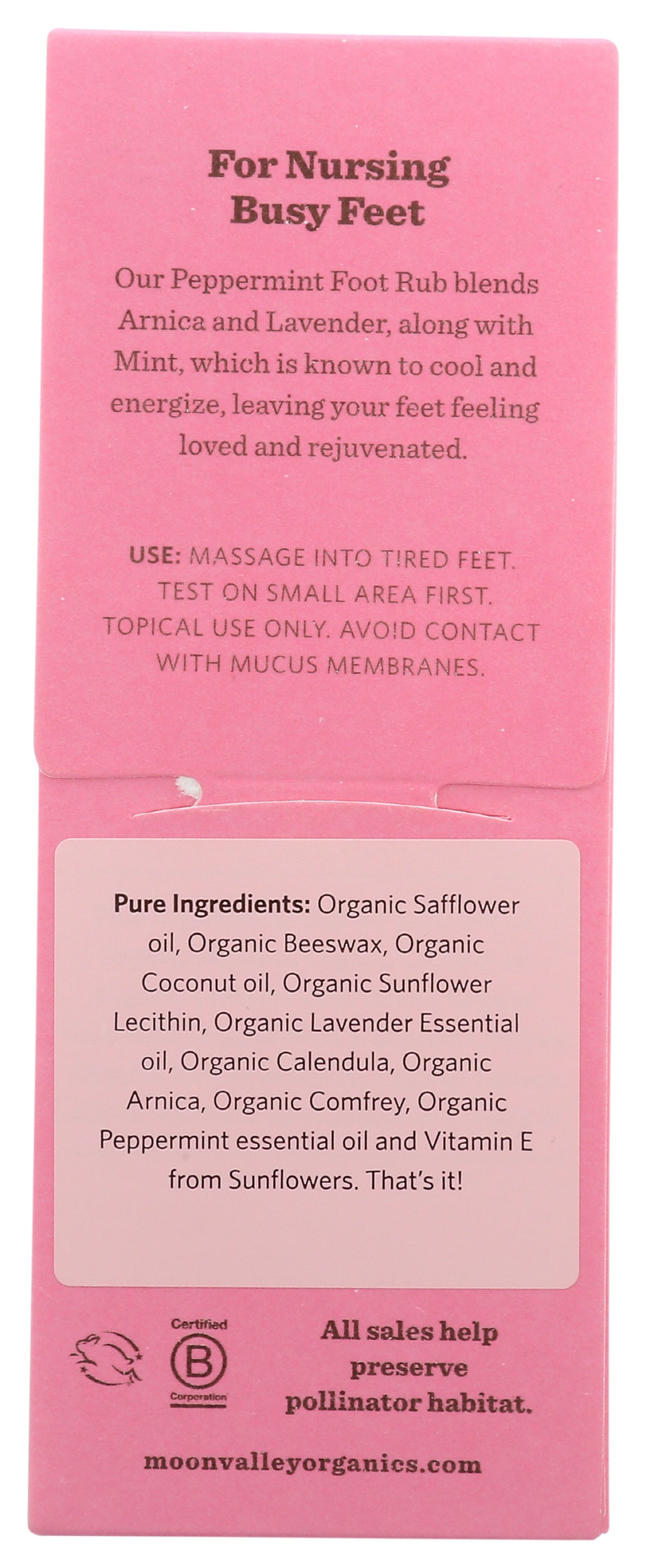 Moon Valley Organics Peppermint Foot Rub 1.7 oz