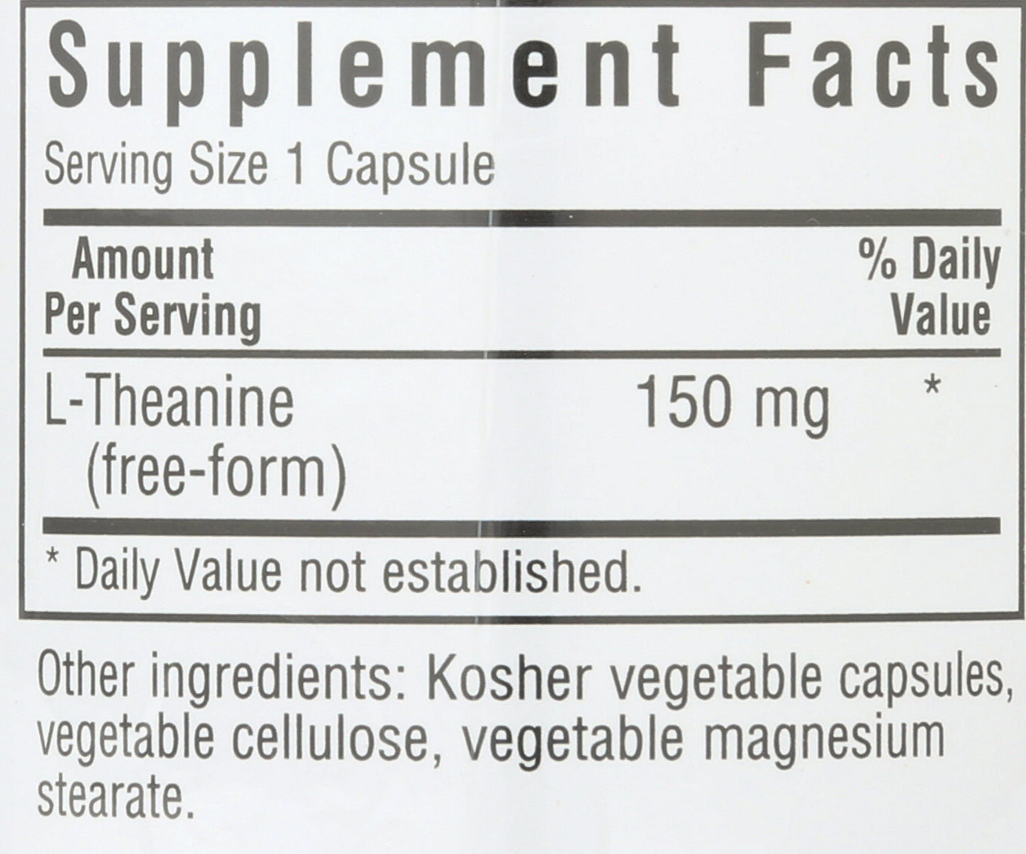 Bluebonnet L-Theanine 200mg 60 Vegetable Capsules