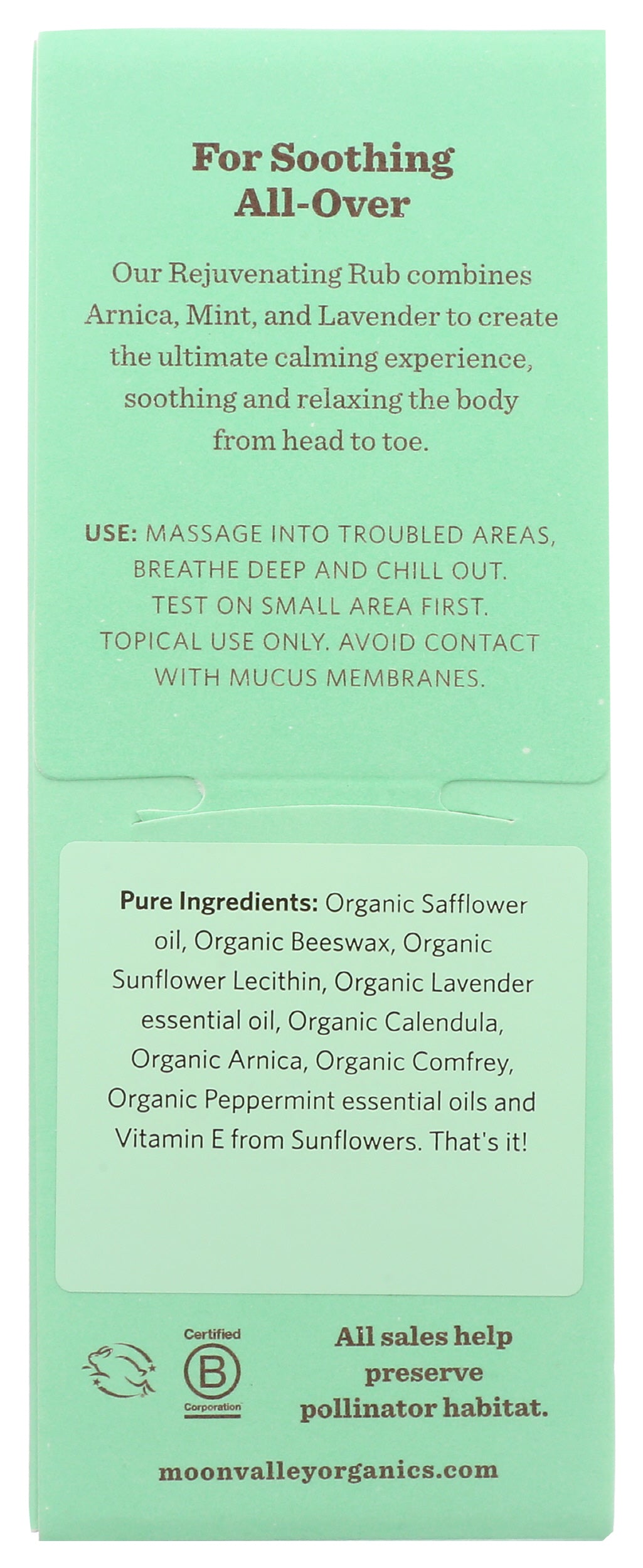 Moon Valley Organics Rejuvenating Body Rub 1.7 oz