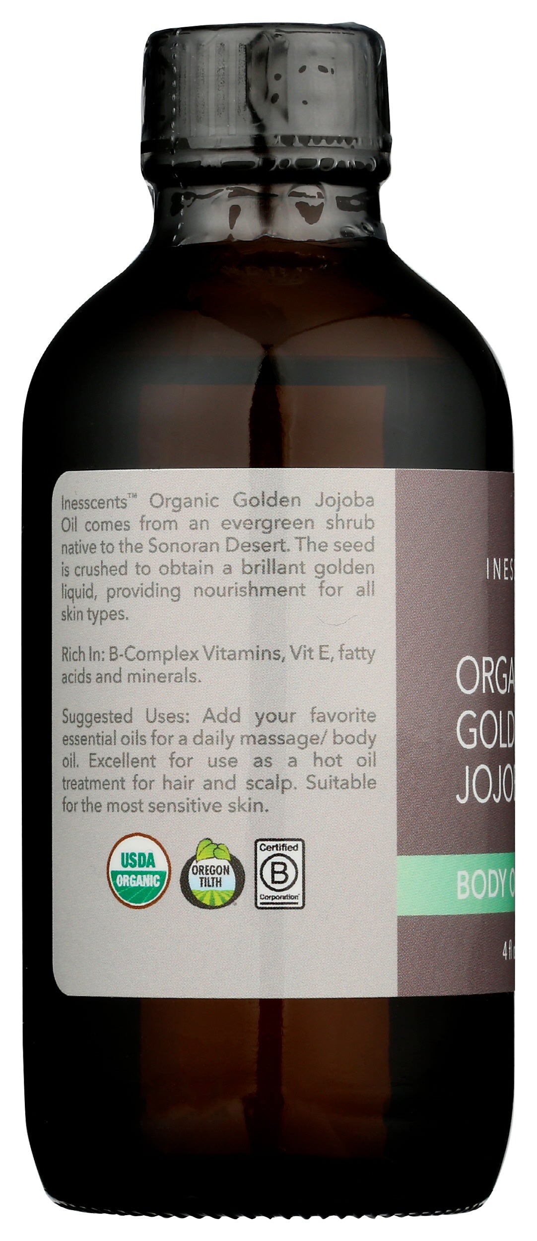 Inesscents Organic Golden Jojoba Oil 4 fl oz