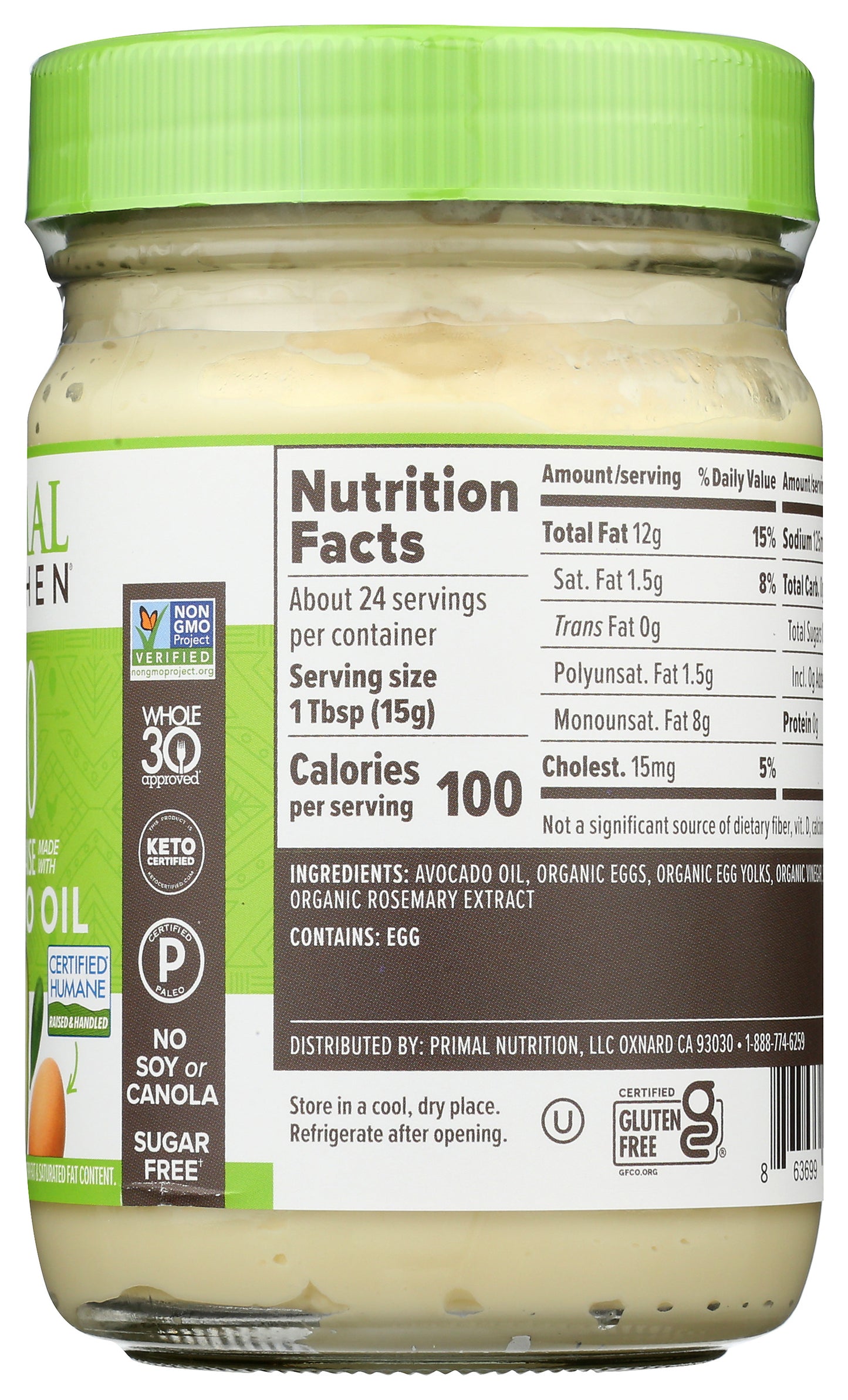 Primal Kitchen Mayo Avocado Oil 12 Fl Oz