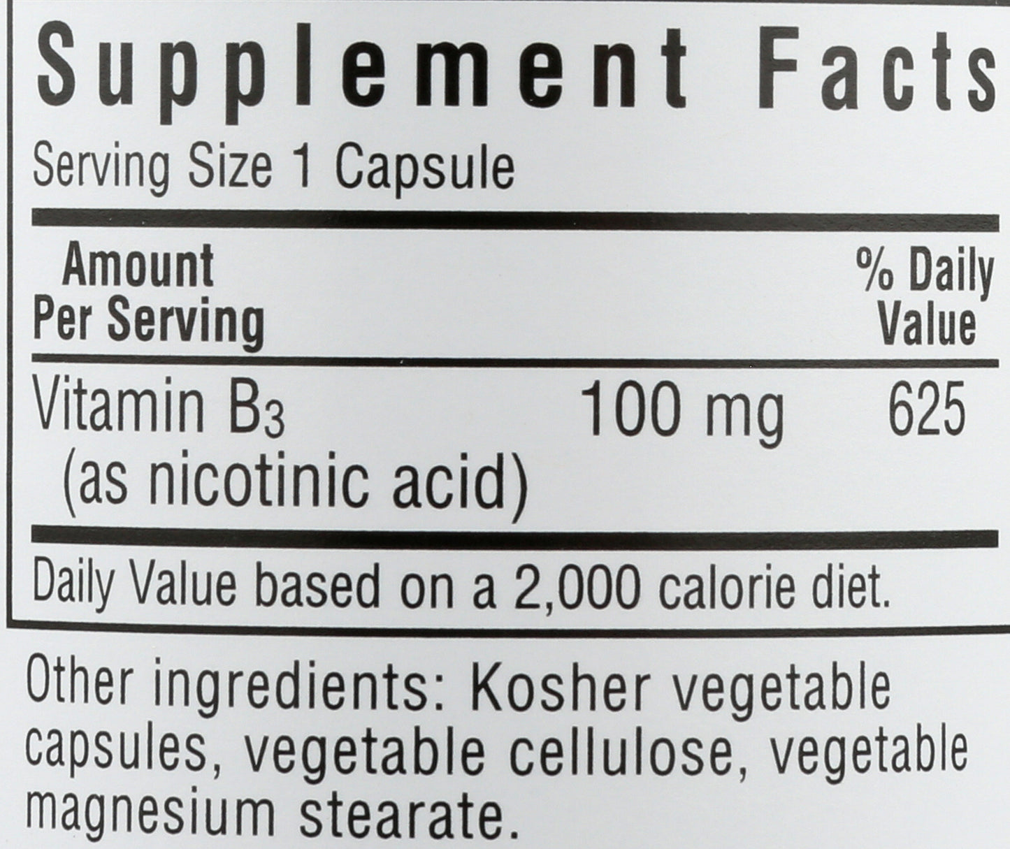 Bluebonnet Niacin 100 mg 90 Vegetable Capsules