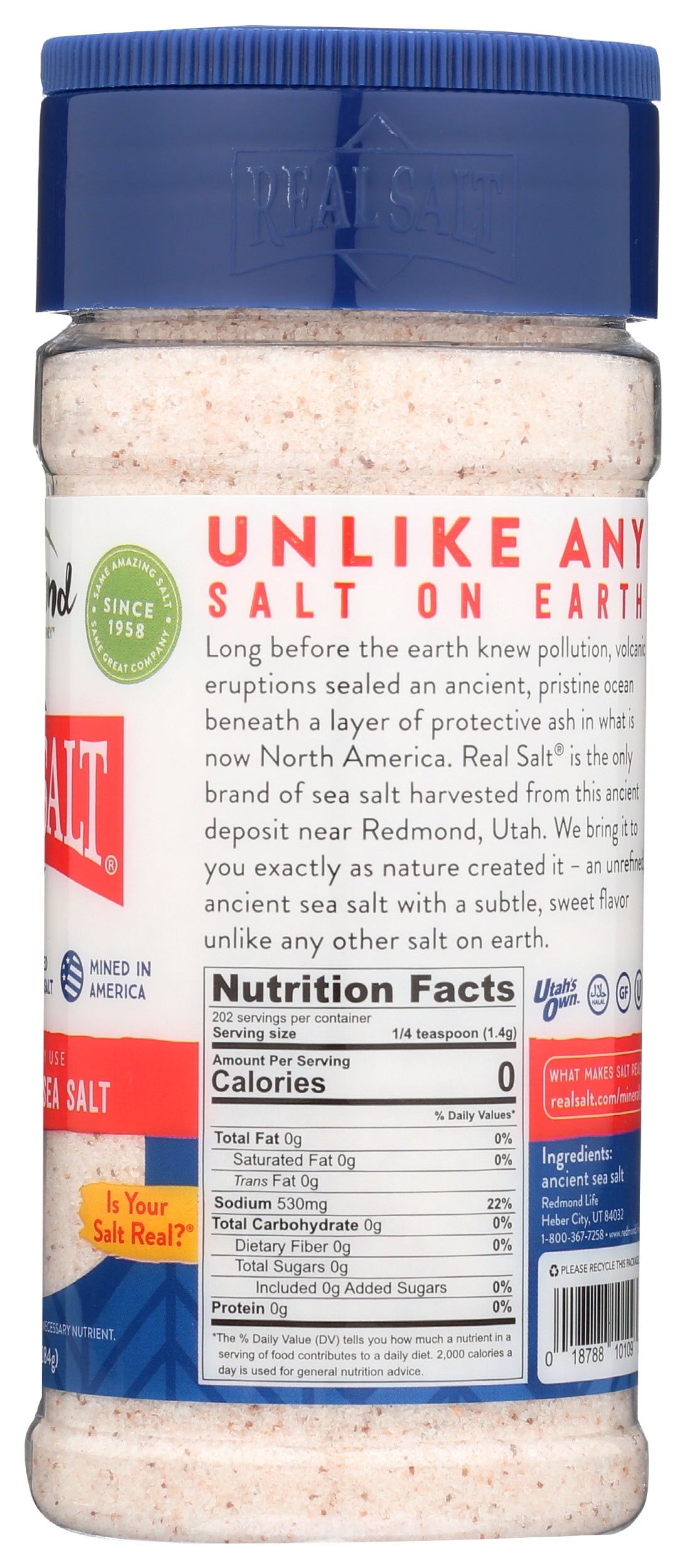 Redmond Real Salt Ancient Fine Sea Salt 10 oz