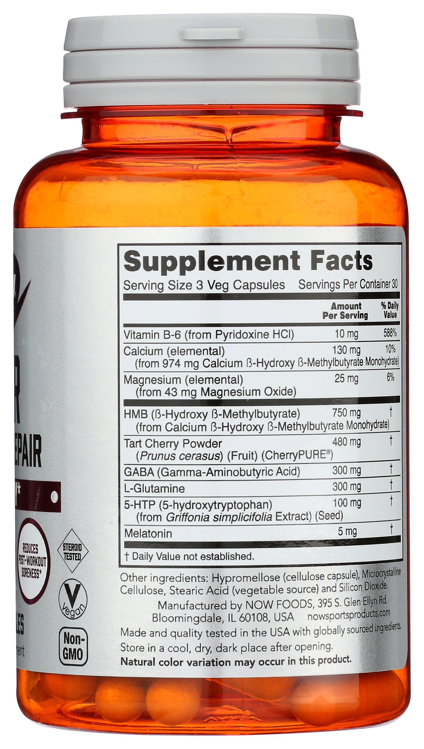 NOW Sports R&R Rest and Repair 90 Veg Capsules