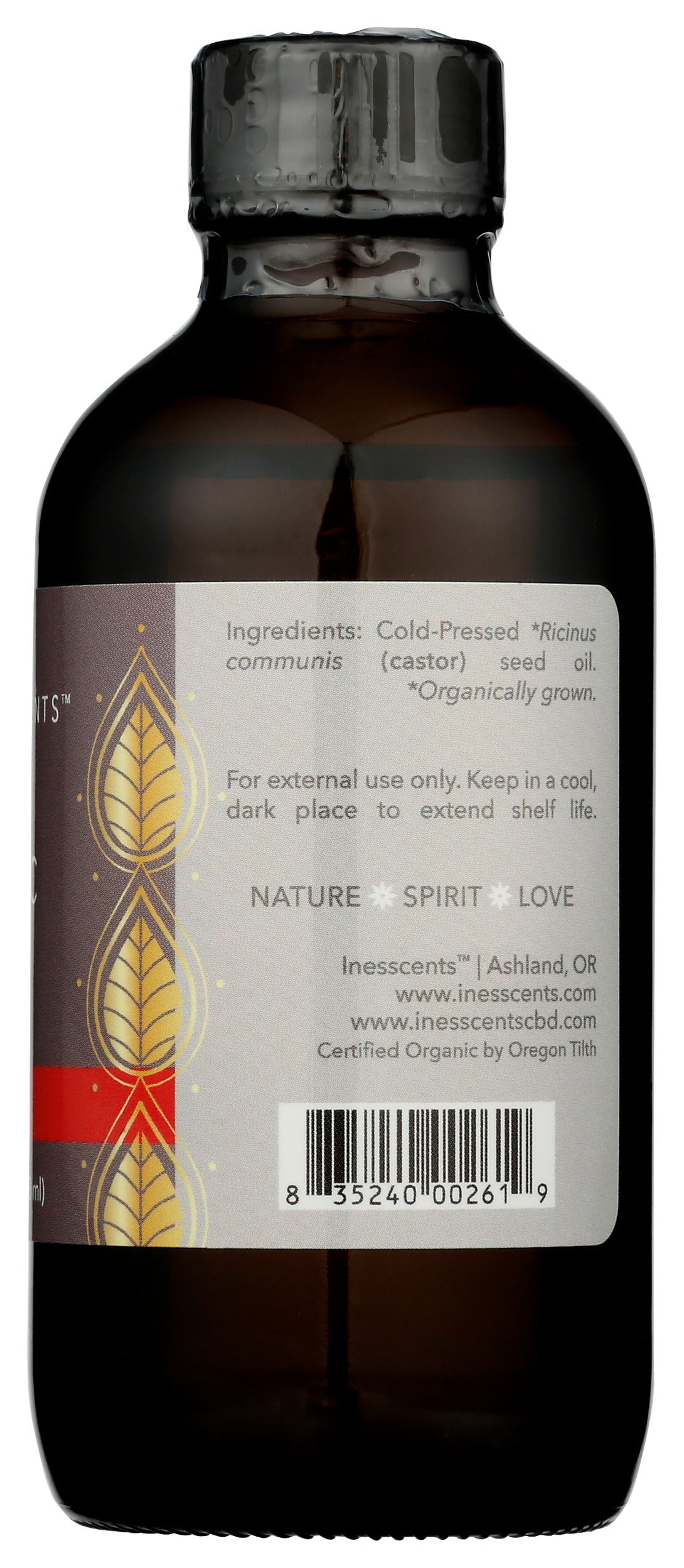 Inesscents Organic Castor Body Oil 4 fl oz