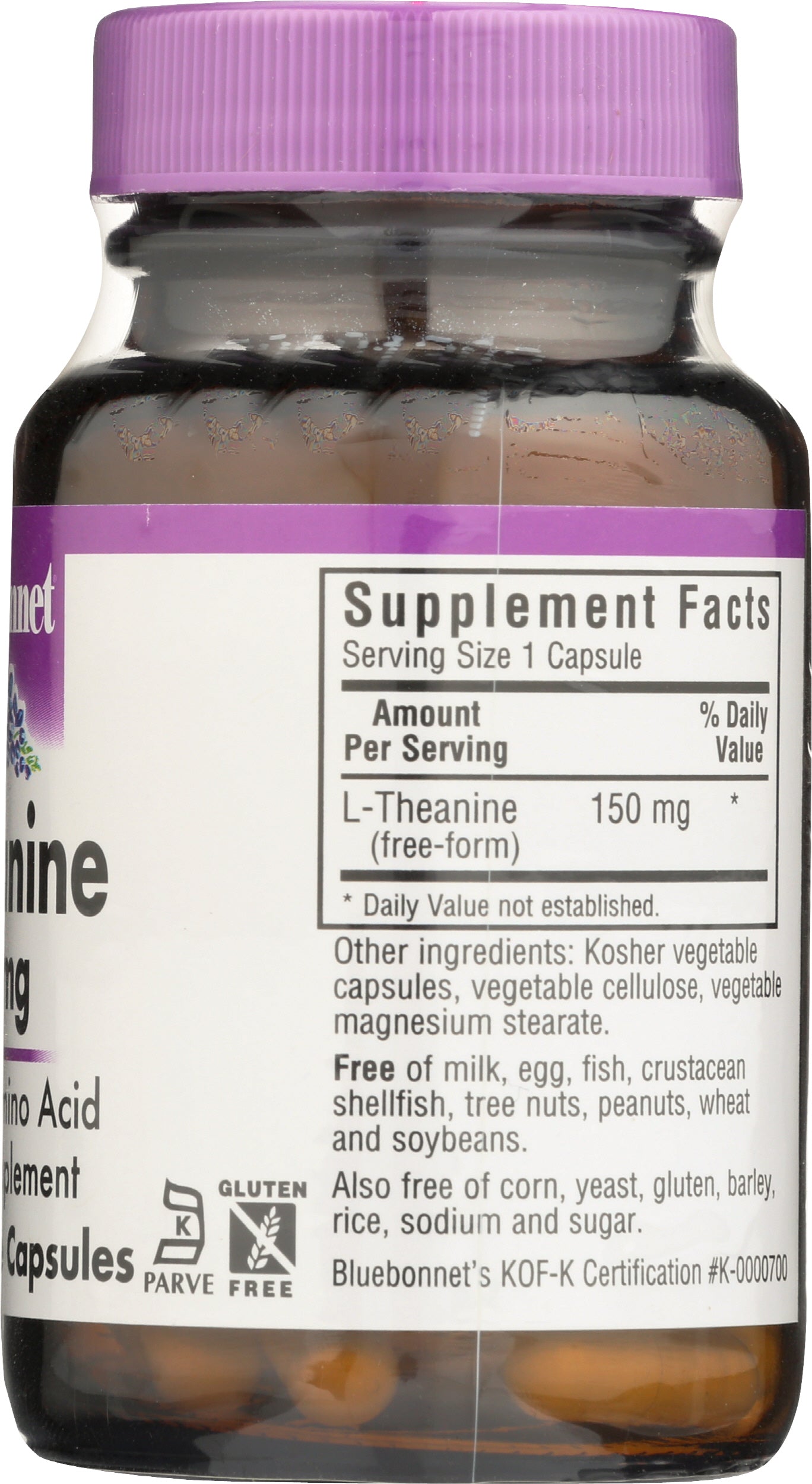 Bluebonnet L-Theanine 200mg 30 Vegetable Capsules