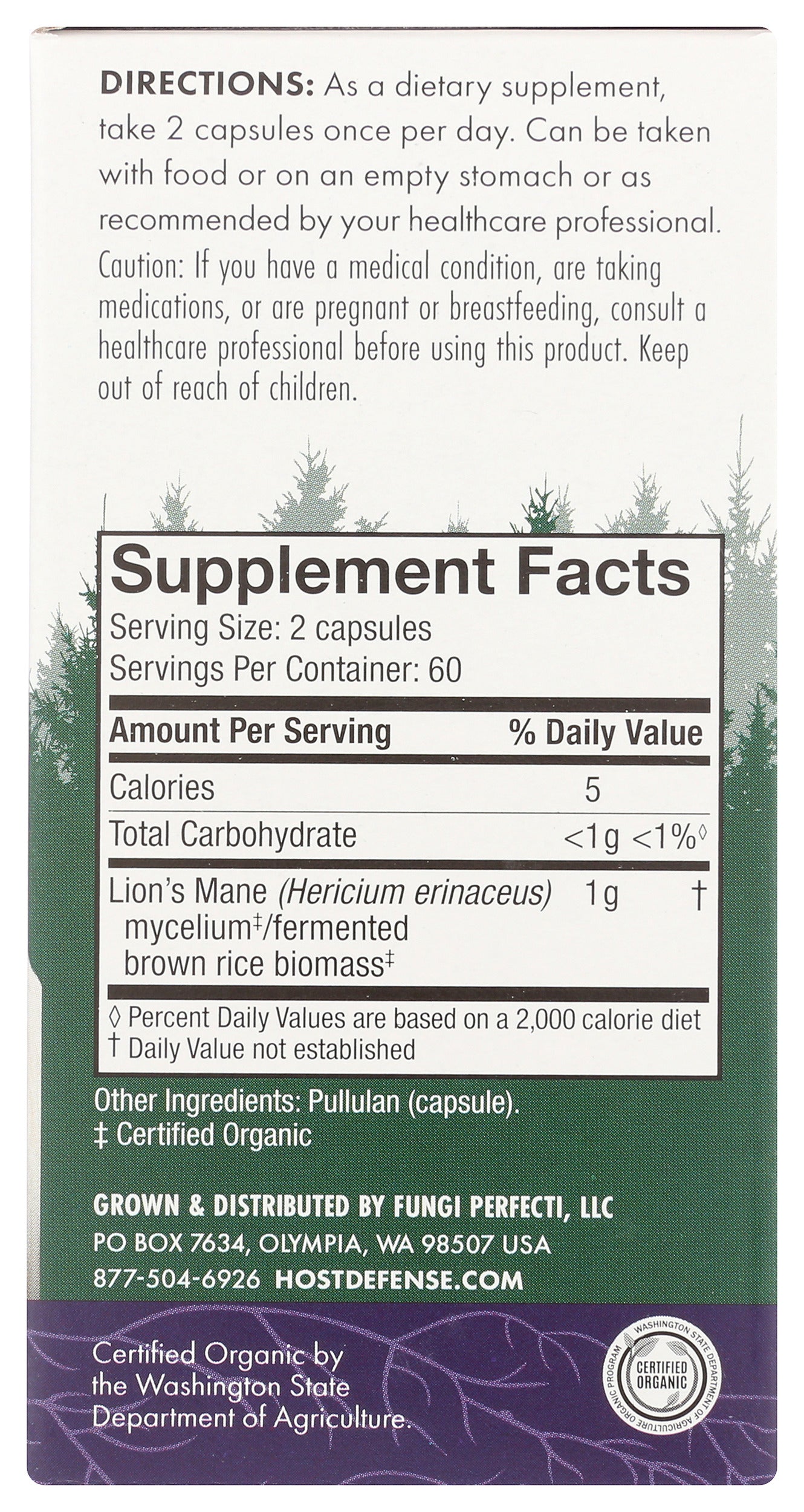 Host Defense Mushrooms Lion's Mane 120 Capsules