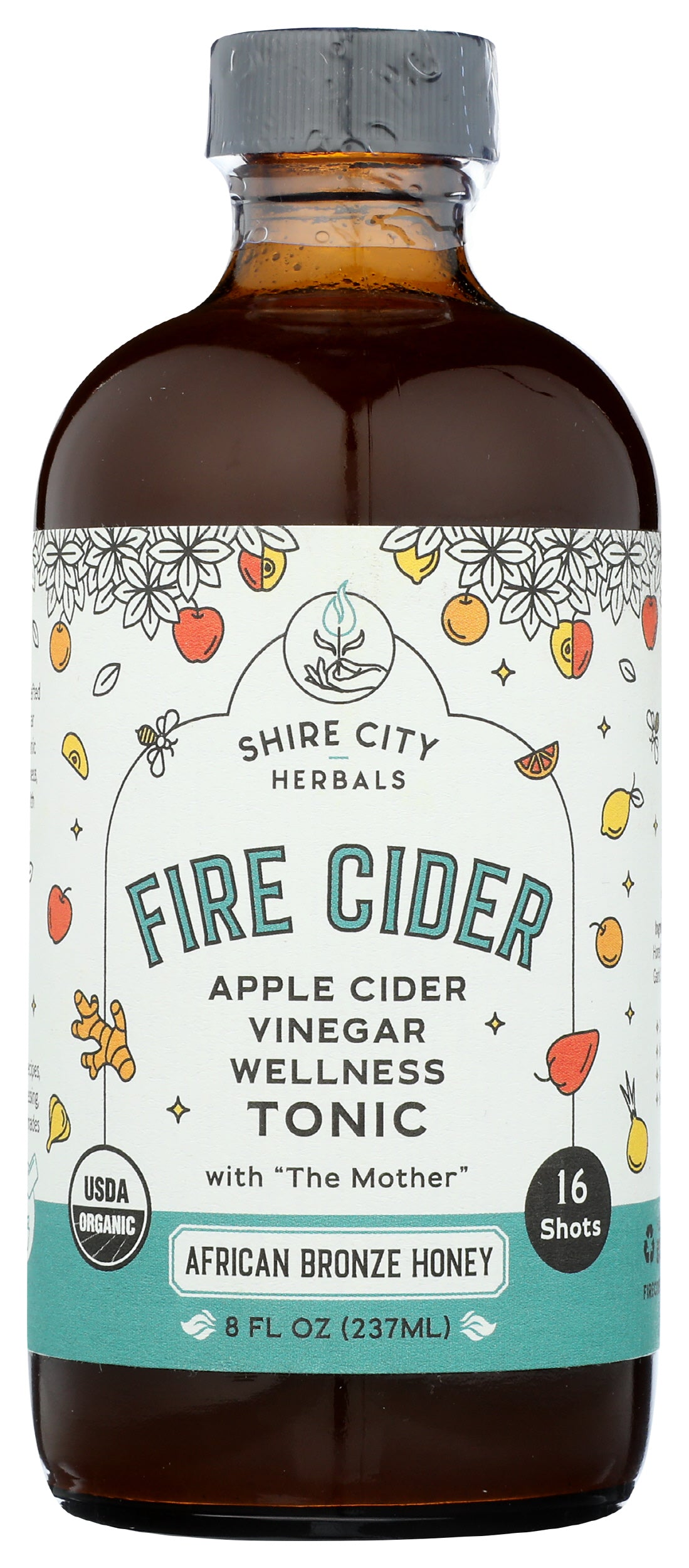 Shire City Herbals Fire Cider Tonic African Bronze Honey 8 fl oz