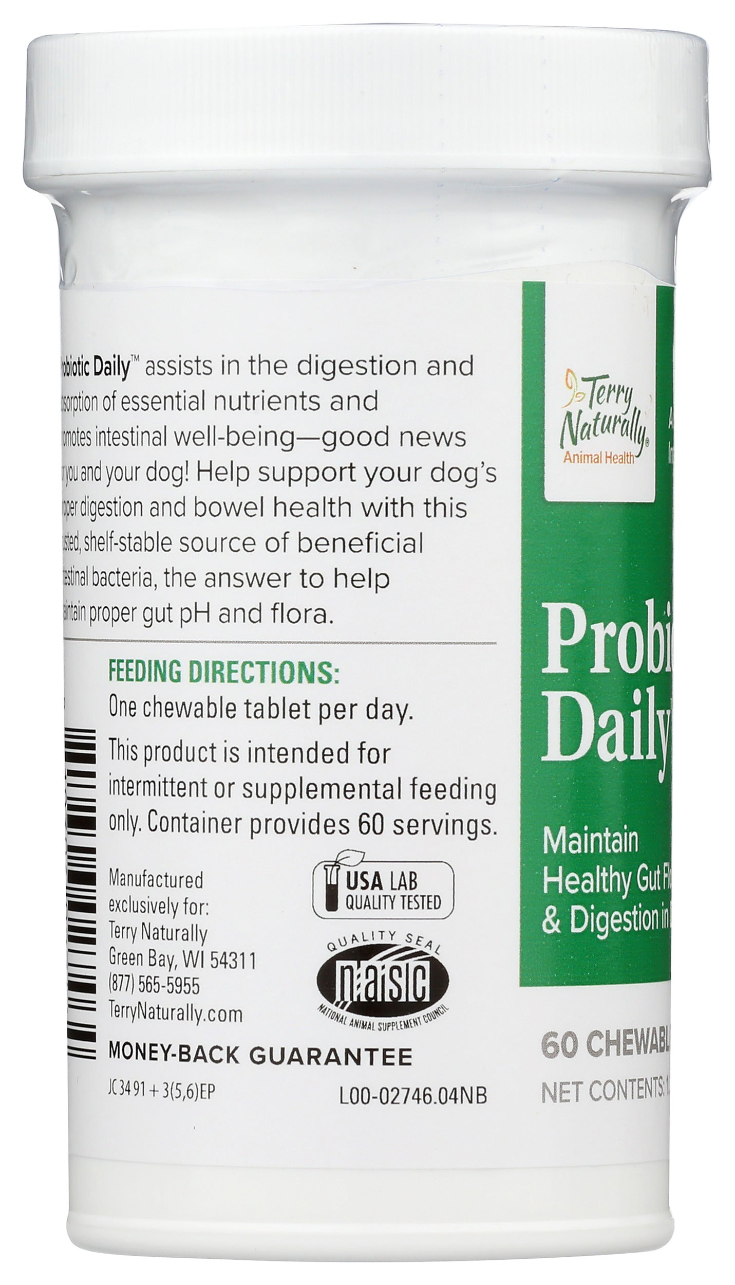 Terry Naturally Probiotic Daily 60 Chewable Tablets