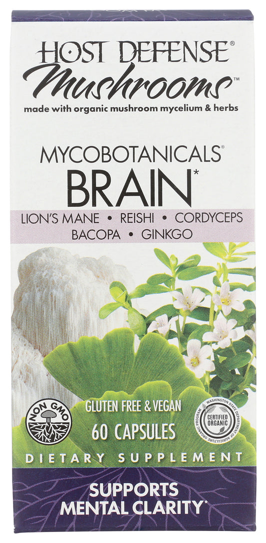 Host Defense Mushrooms Mycobotanicals Brain 60 Capsules