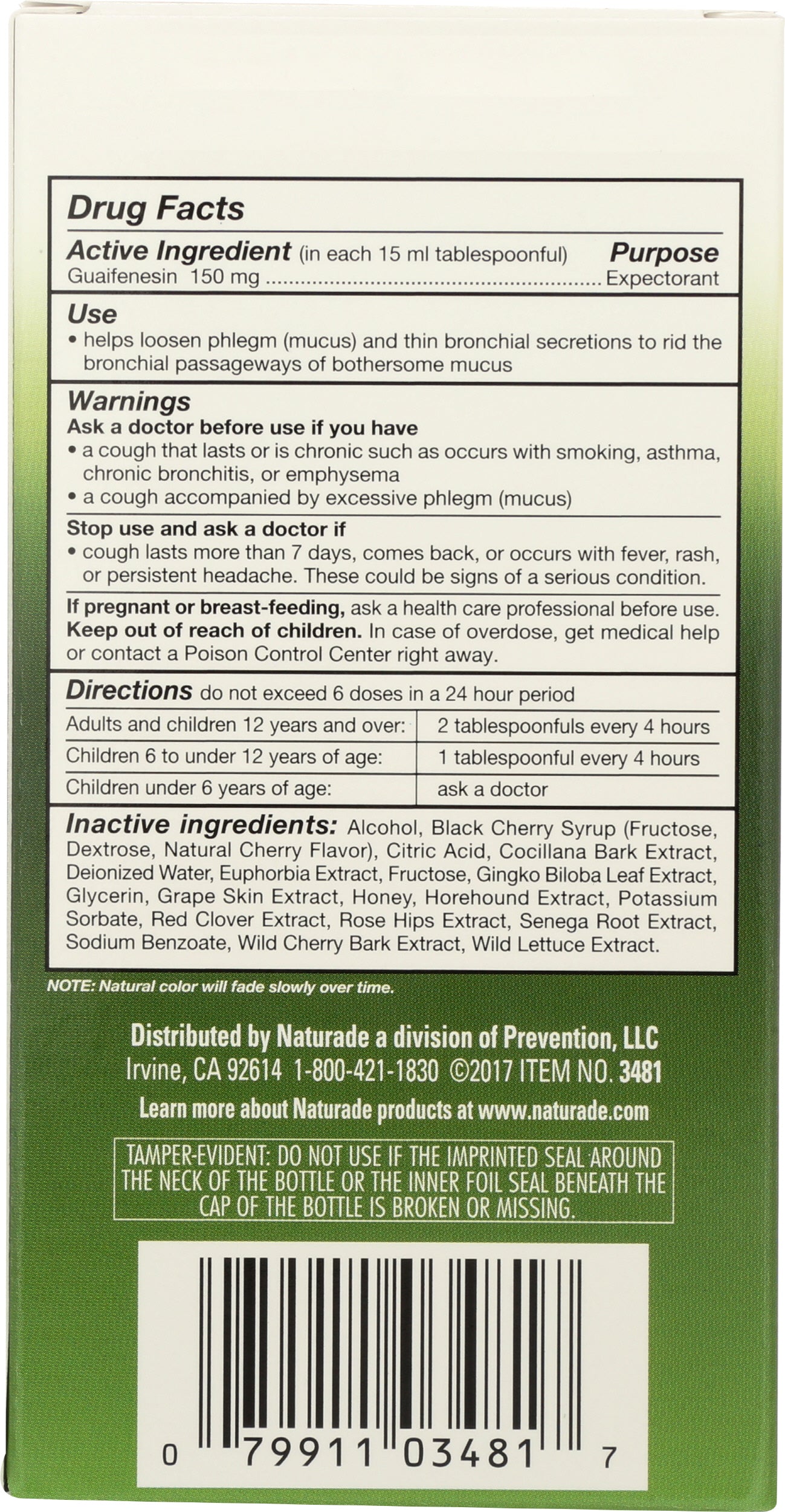 Naturade Herbal Expec with Ivy Leaf & Thyme 4.2 fl. oz.