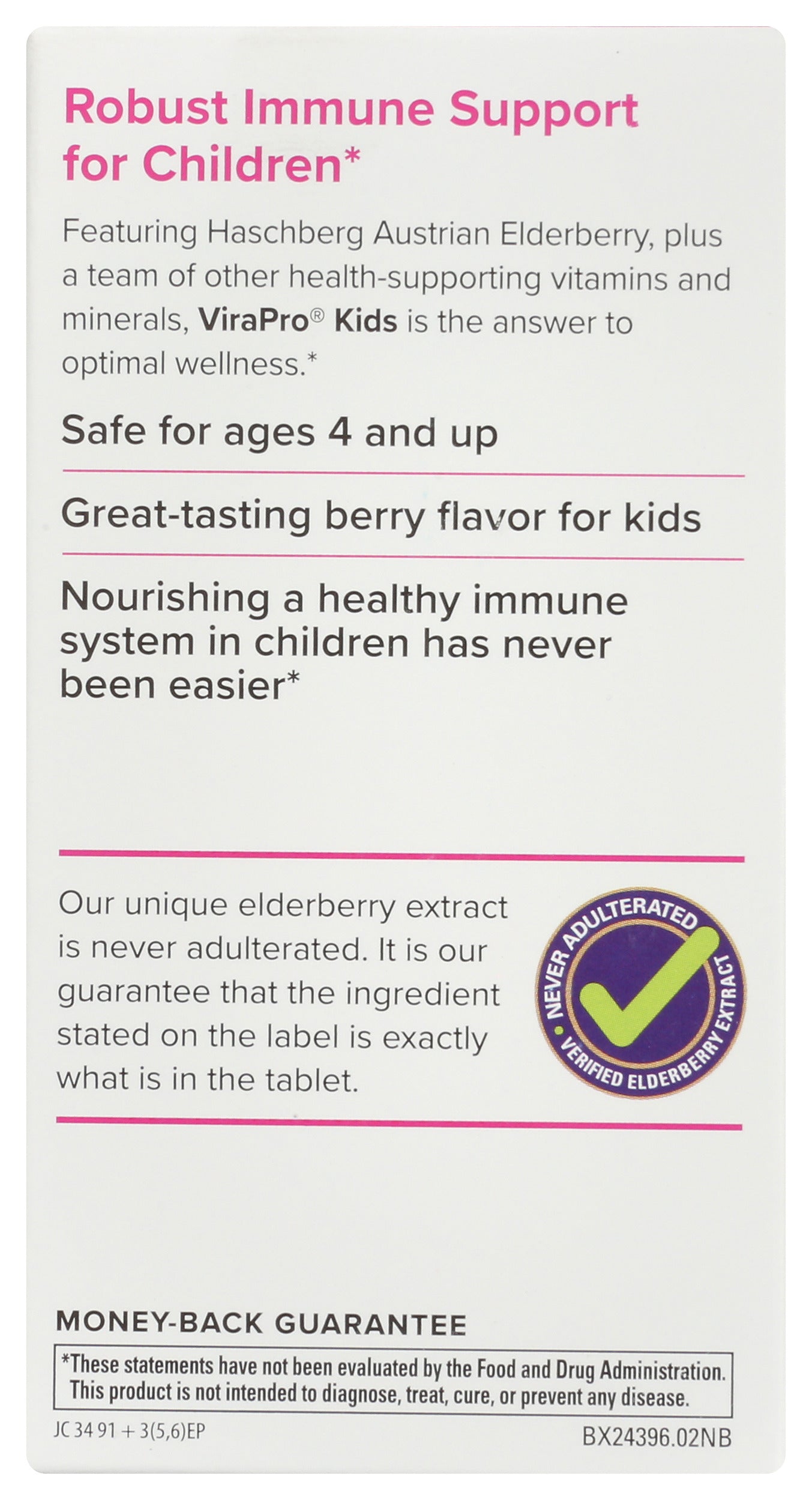 Terry Naturally ViraPro Kids Elderberry Immune Blend 60 Chewable Tablets