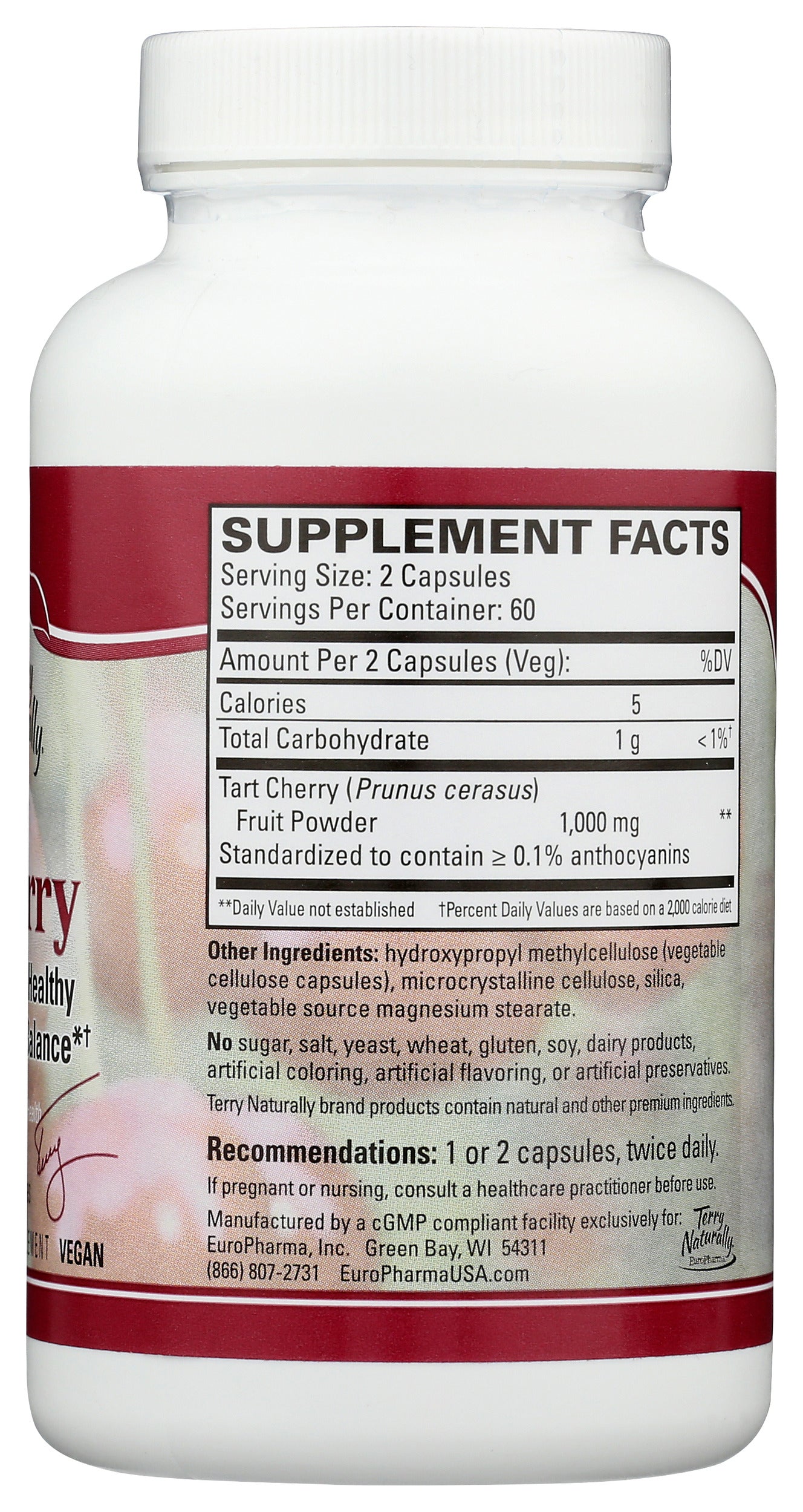 Terry Naturally Tart Cherry 120 Capsules