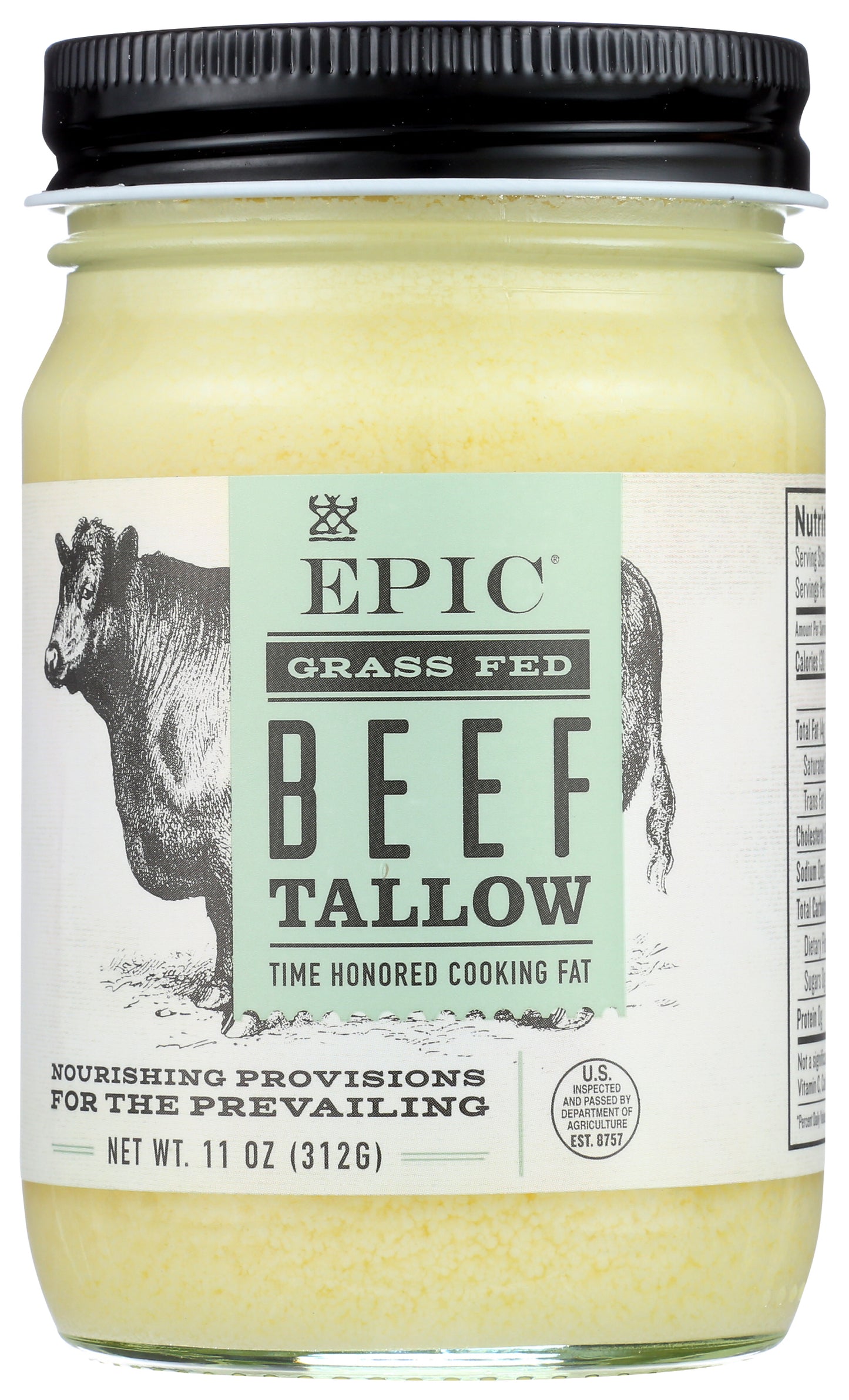 Epic Rendered Grass-Fed Beef Tallow 11 oz