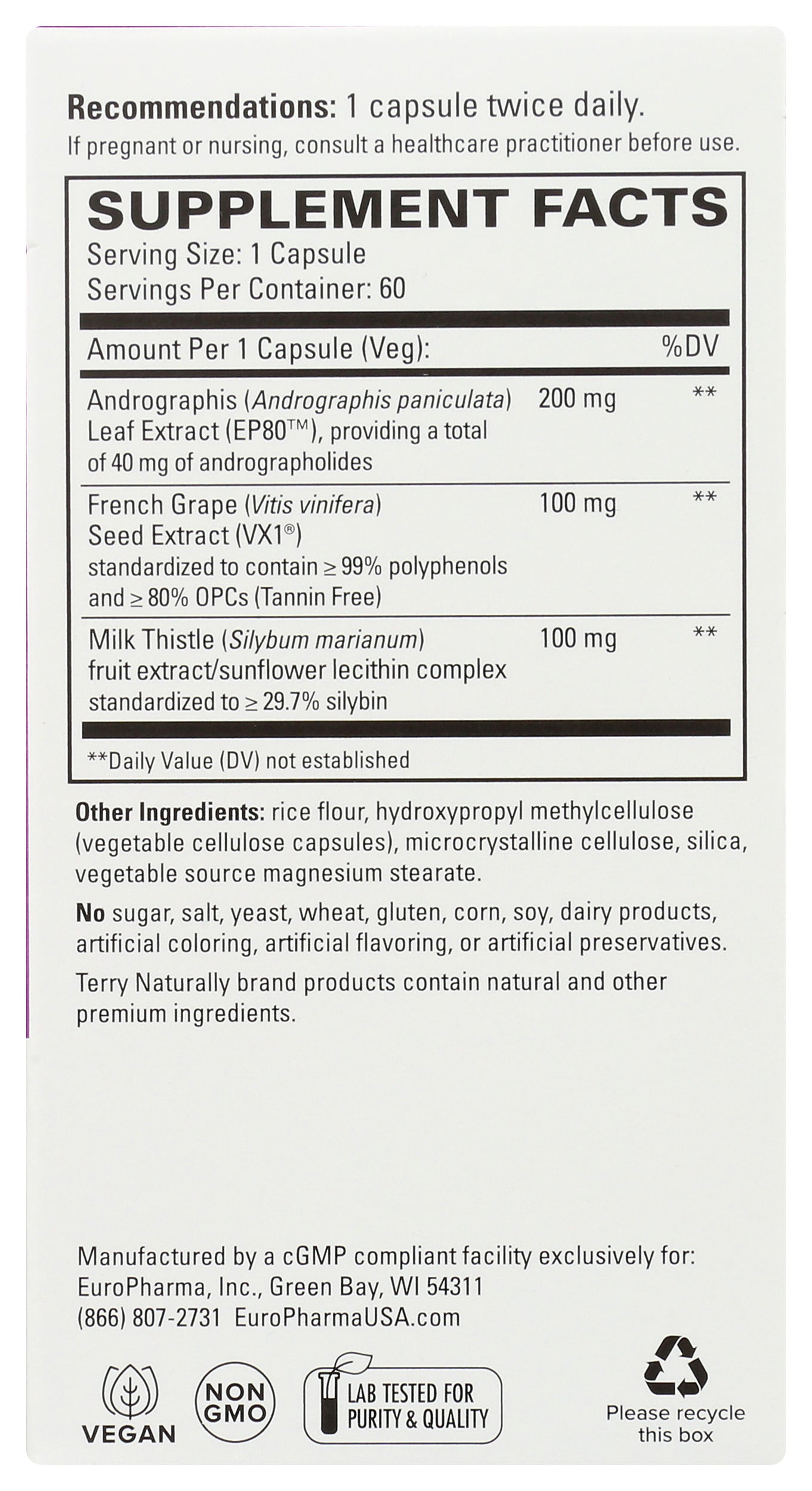 Terry Naturally Healthy Liver 60 Capsules