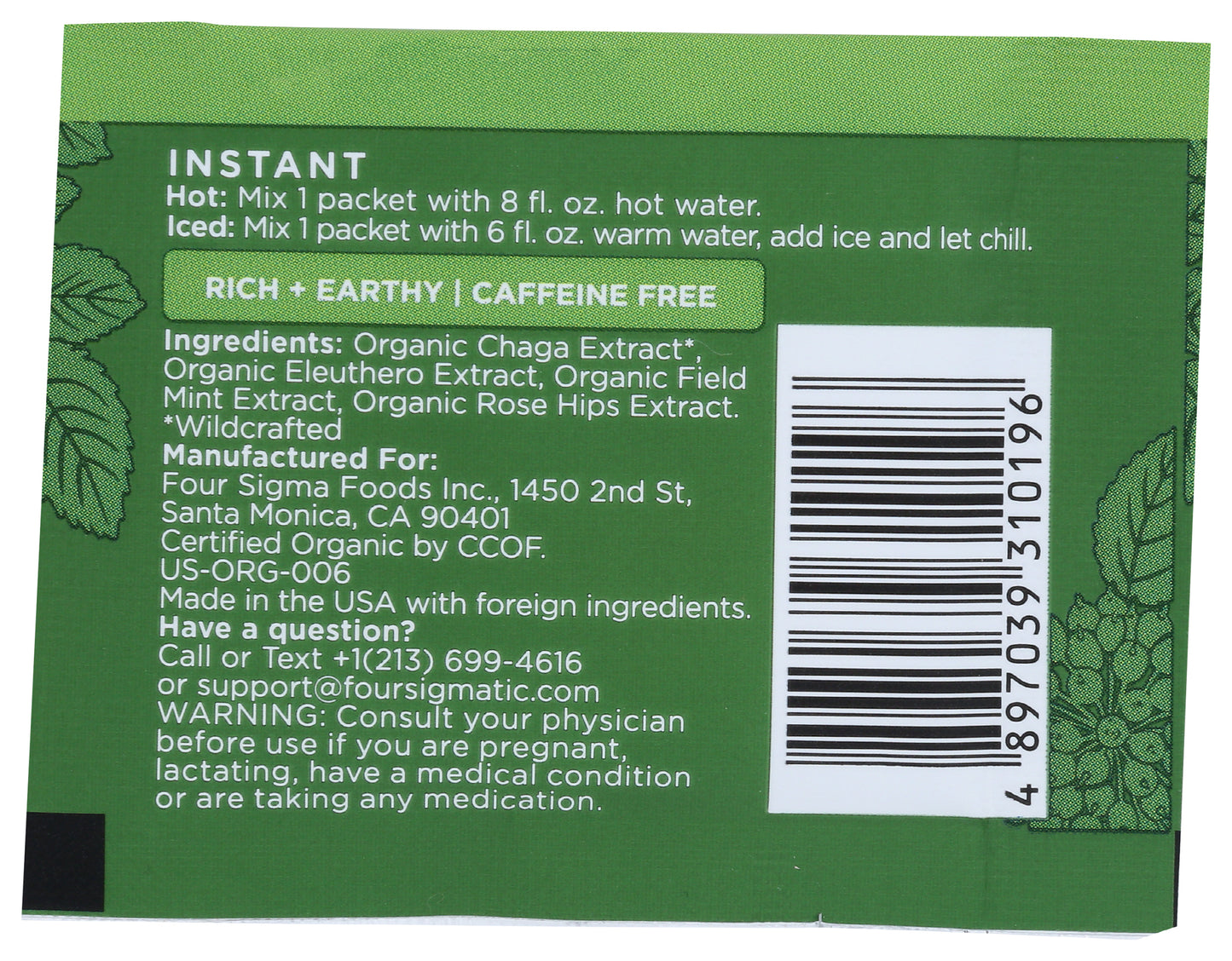 Four Sigmatic Mushroom Elixir Mix with Chaga Defend 0.1oz