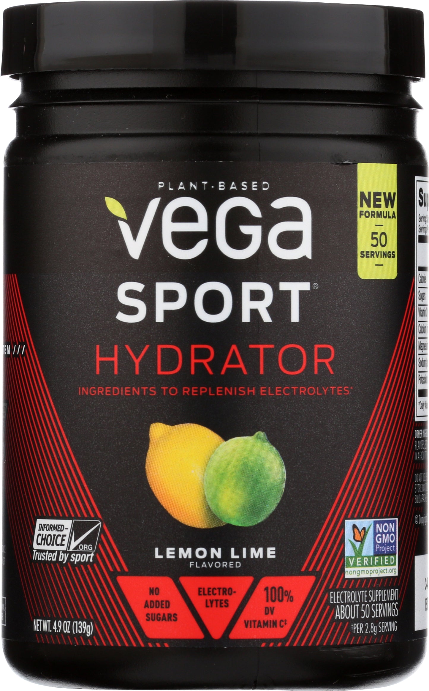 Vega Sport Hydrator Lemon Lime Flavored 4.9 oz