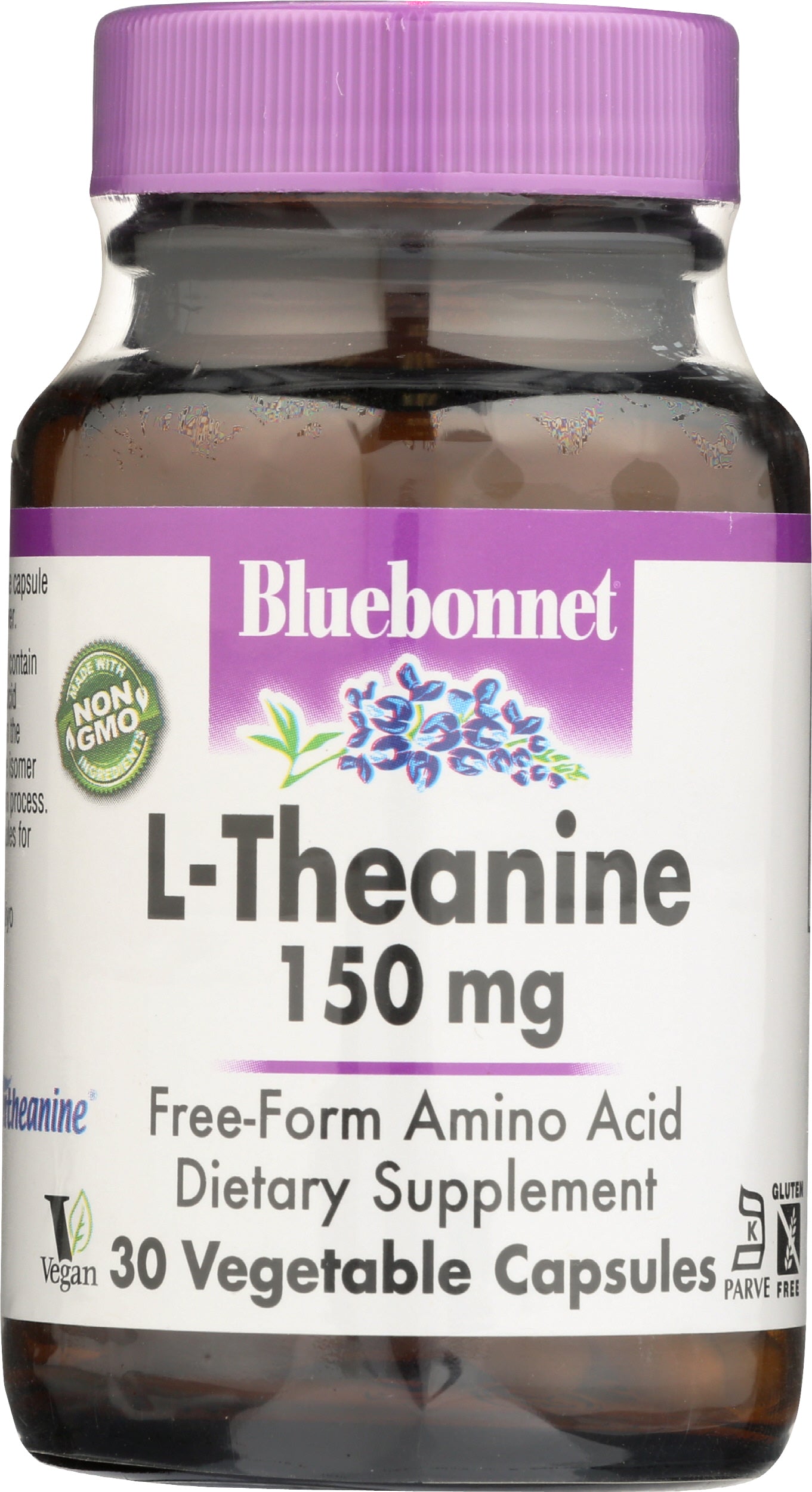 Bluebonnet L-Theanine 200mg 30 Vegetable Capsules