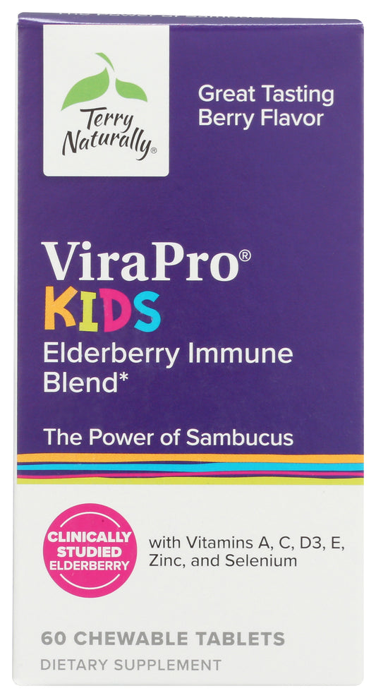 Terry Naturally ViraPro Kids Elderberry Immune Blend 60 Chewable Tablets