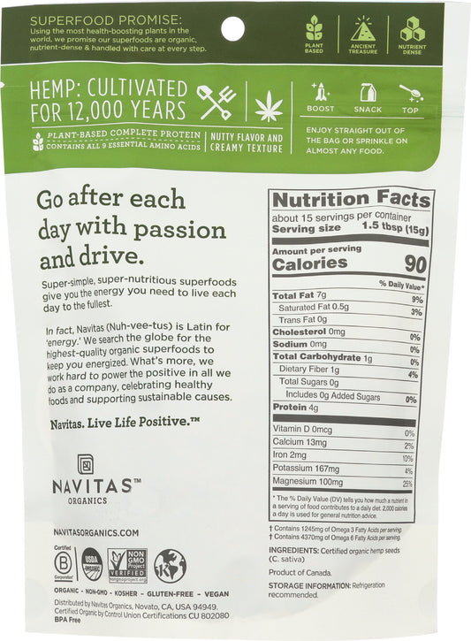 Navitas OG Hemp Seeds 8oz