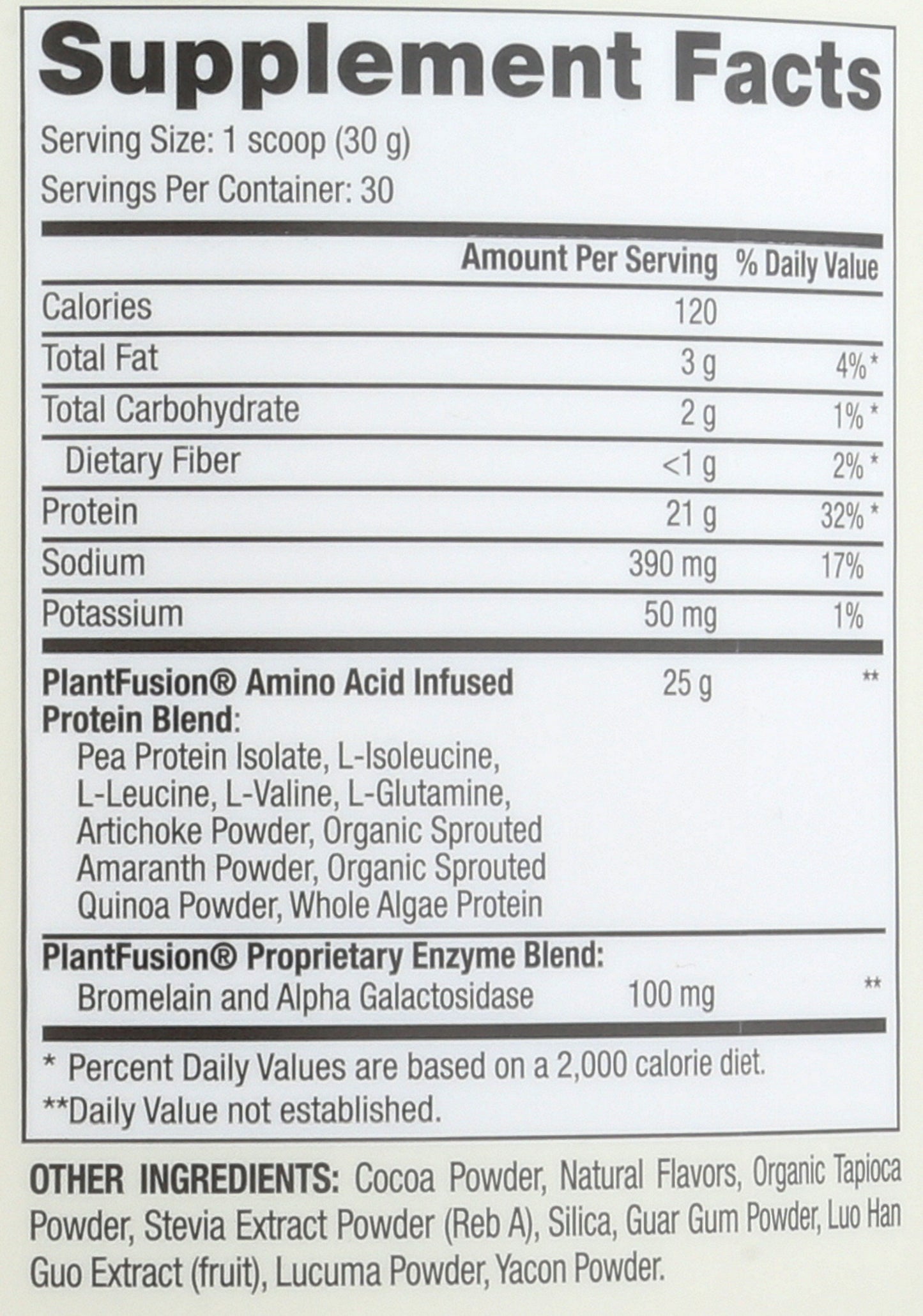 Plant Fusion Complete Protein Chocolate 2lbs