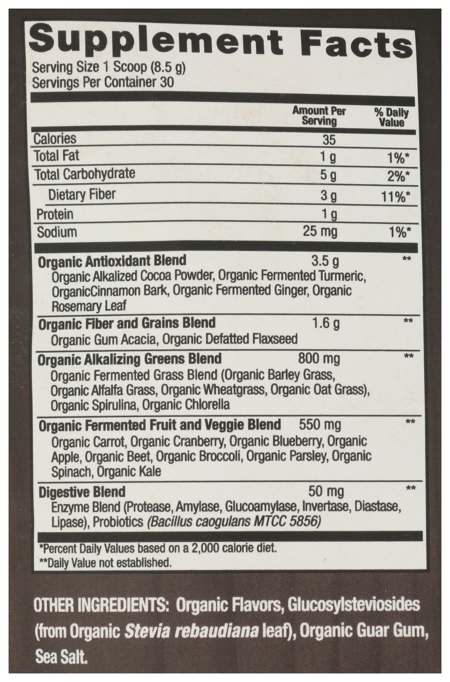 Plant Fusion Organic Cacao Greens