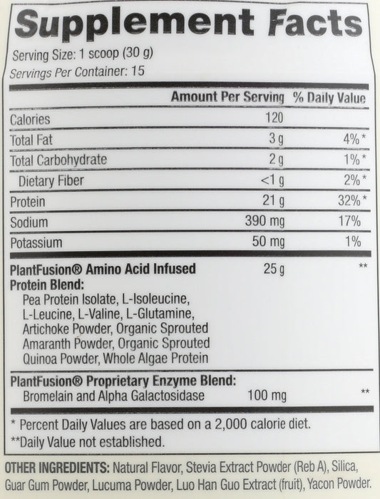 Plant Fusion Complete Protein Vanilla 1lb