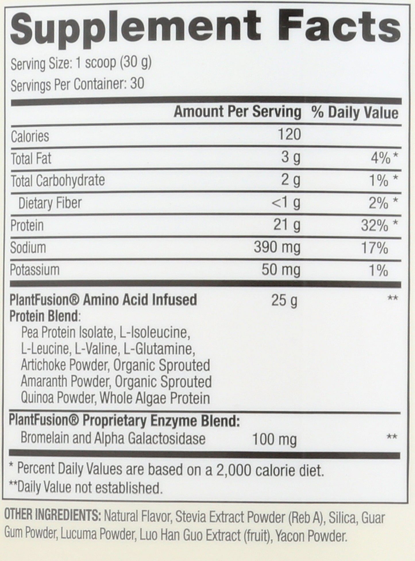 Plant Fusion Complete Protein Vanilla 2lbs