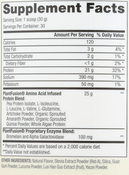 Plant Fusion Complete Protein Vanilla 2lbs