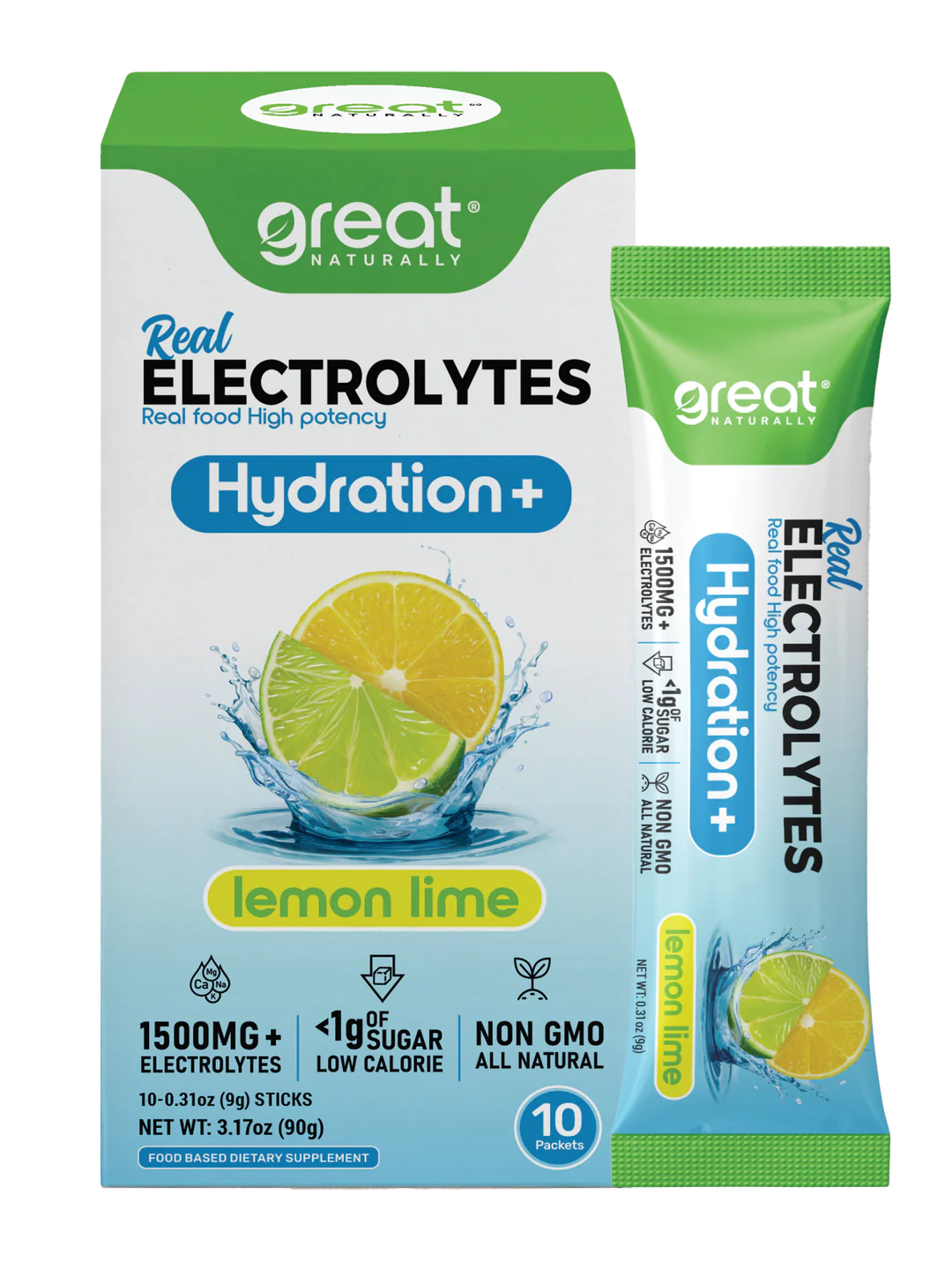 Real Electrolytes Hydration+ Lemon Lime