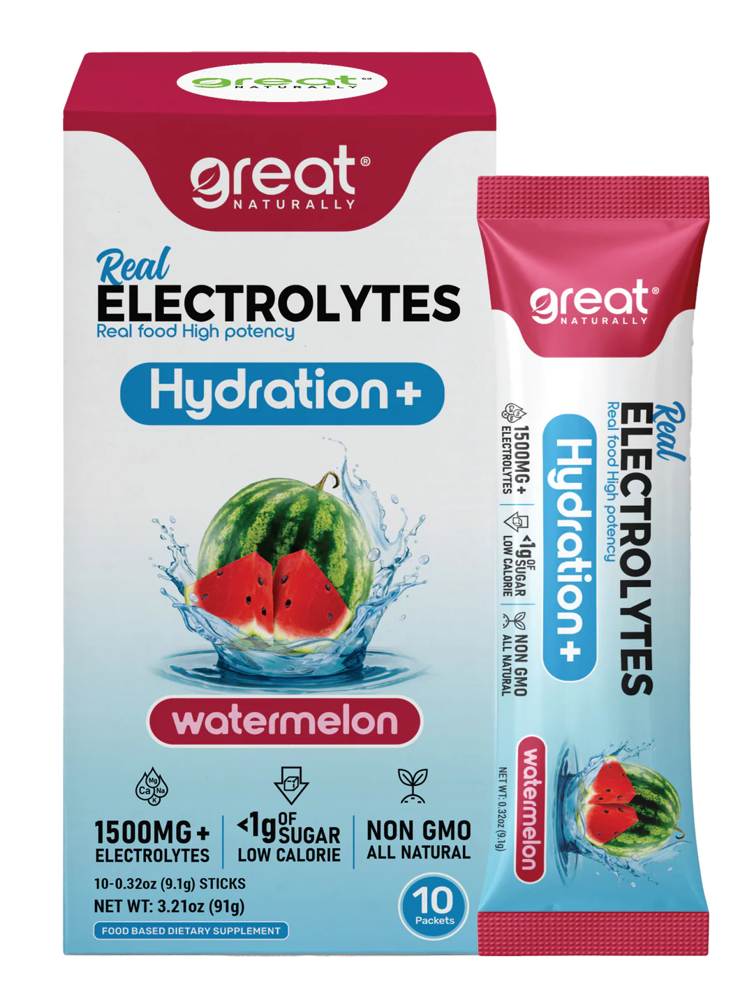 Real Electrolytes Hydration + Watermelon 1pk