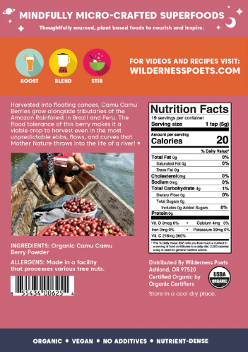 Wilderness Poets 100% Camu Camu Berry Powder 3.5 oz