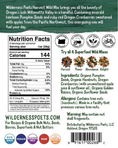 Wilderness Poets Wild Mix Song of Harvest 8 oz