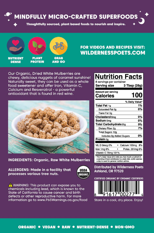 Wilderness Poets White Mulberries 8 oz