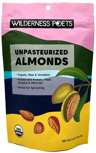 Wilderness Poets Unpasteurized Almonds 8 oz