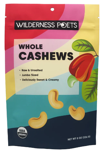 Wilderness Poets Whole Cashews 8 oz