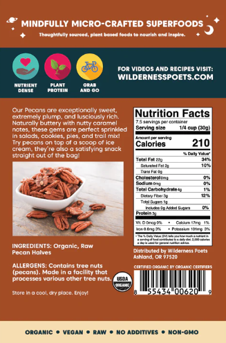 Wilderness Poets Pecans 8 oz