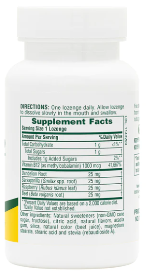 NaturesPlus Vitamin B12 Herbal Lozenges 30 Ct