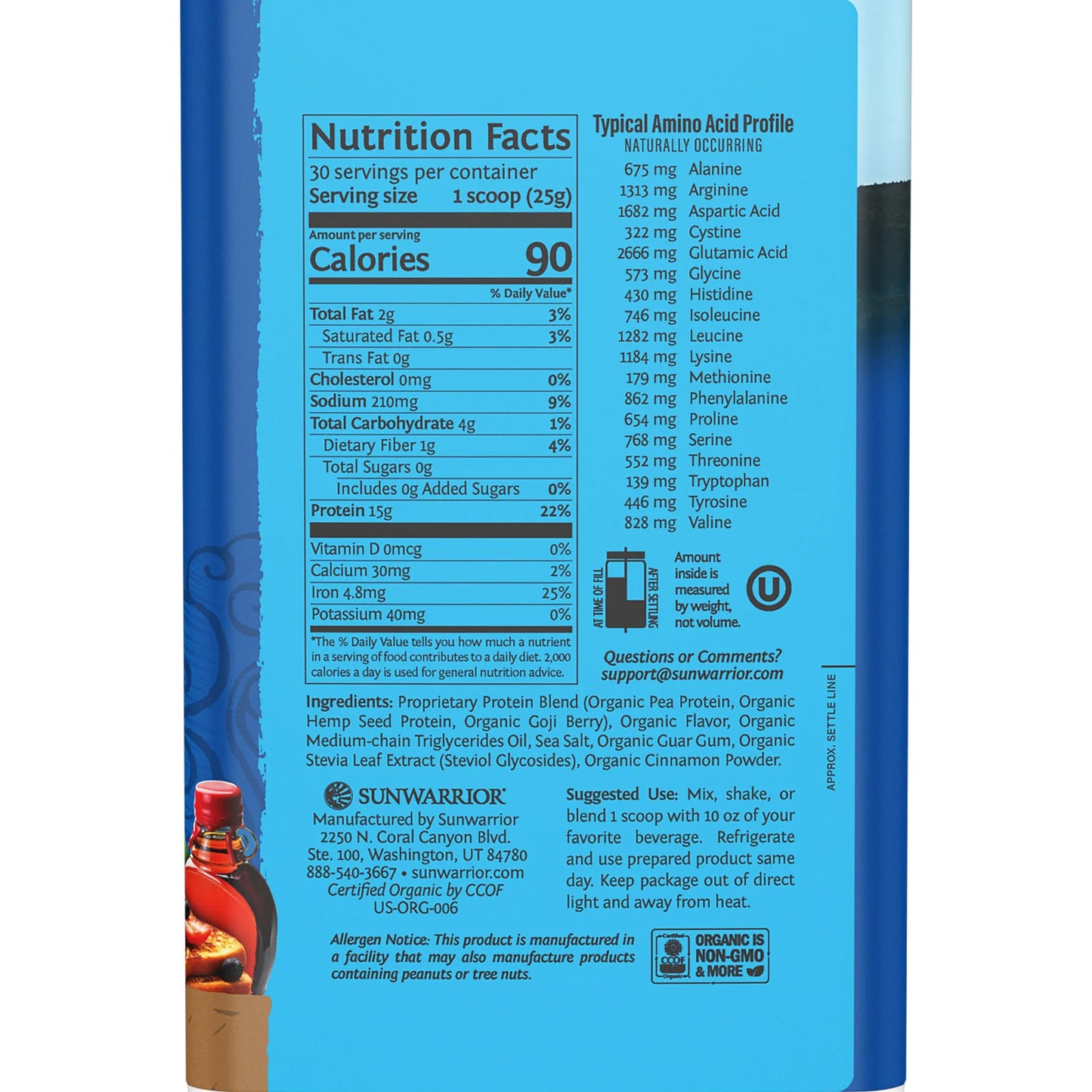 SunWarrior Protein Maple French Toast