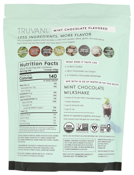 Truvani Mint Chocolate Protein 1.5lb